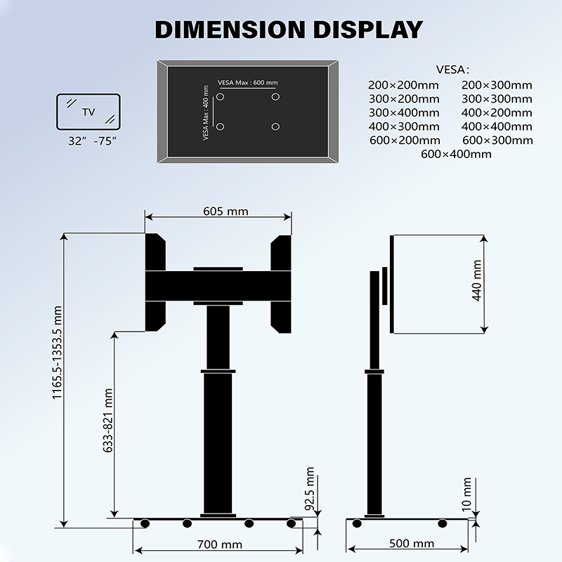 Proton 100 TV Bodenständer – 3